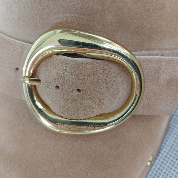 Vince Camuto "Canzenee" Cognac Brown Suede Mule Clogs. Size 10M. Gorgeous Clogs. - Picture 2 of 9